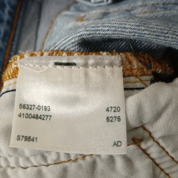 Levis 501 Original Jean Shorts Size 8 Cut Offs Button Fly High Rise Distressed - Picture 8 of 8